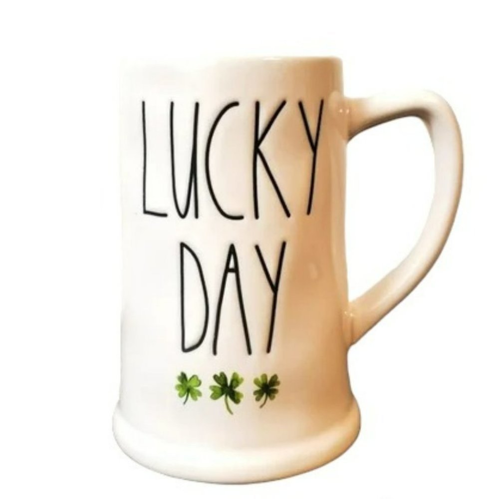 RAE DUNN - Lucky Day Beer Stein / Coffee Mug - Picture 1 of 5